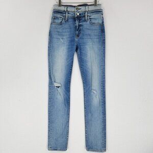 Hudson Jeans Womens 26 Blue Holly Skinny Leg Distressed Double Waist Casual